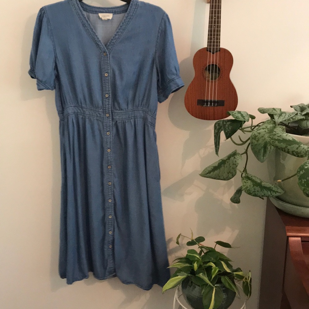 Chambray Midi Dress